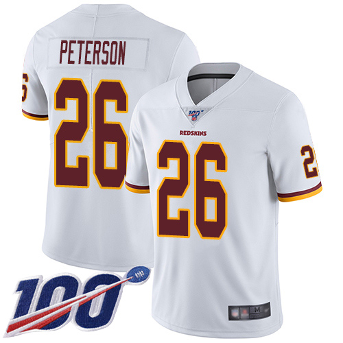 Washington Redskins Limited White Men Adrian Peterson Road Jersey NFL Football #26 100th Season->youth nfl jersey->Youth Jersey